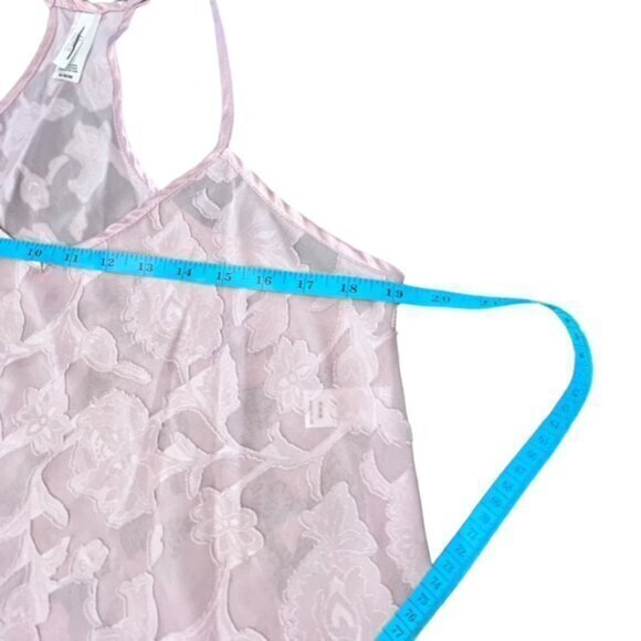 Flora by Flora Nikrooz Lingerie Chemise Slip Dress Robe Set Light Pink Floral - Picture 12 of 16